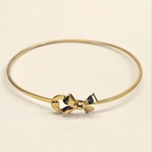 Dainty Goldtone Bow Bracelet